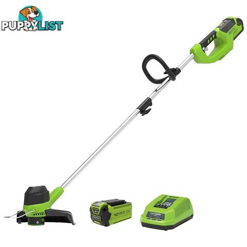 GREENWORKS 40V Li-Ion Cordless String Trimmer Kit, Complete w/ Battery and