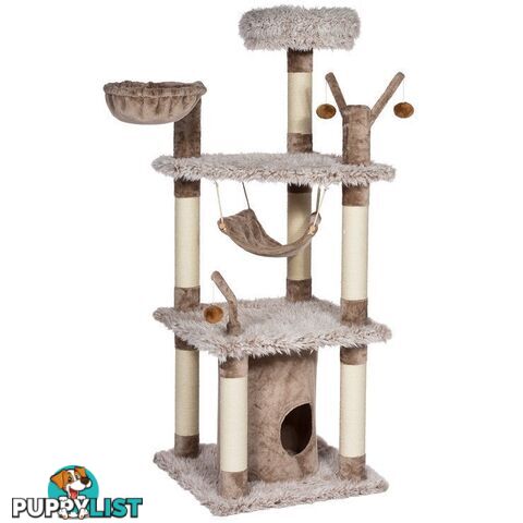 PREVUE PET PRODUCTS Kitty Power Paws Plush Siberian Mountain Cat Tower, 1.5