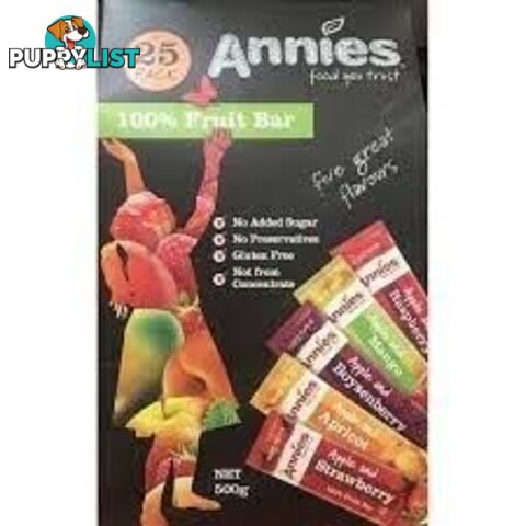 2 x ANNIES 100% Fruit Bars, 500g. N.B. not in original packaging & some may