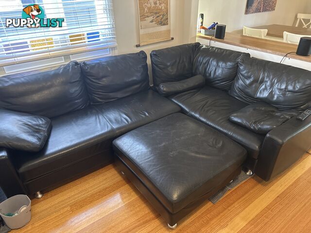 King furniture Delta lounge black leather