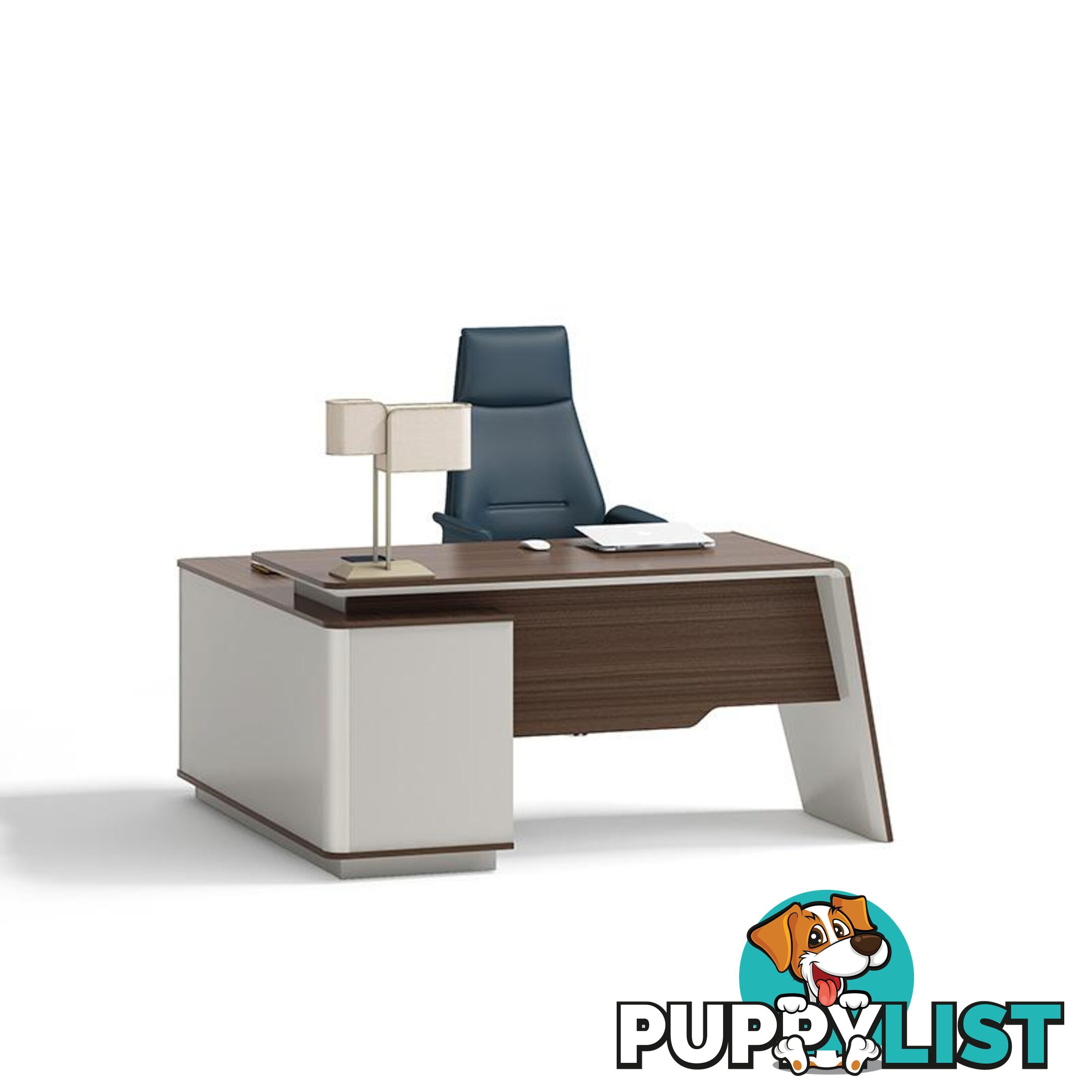 ANDERS Executive Desk Reversible Return 1.4M - Australian Gold Oak & Beige - DF-TIAN-D0414 - 9334719011196