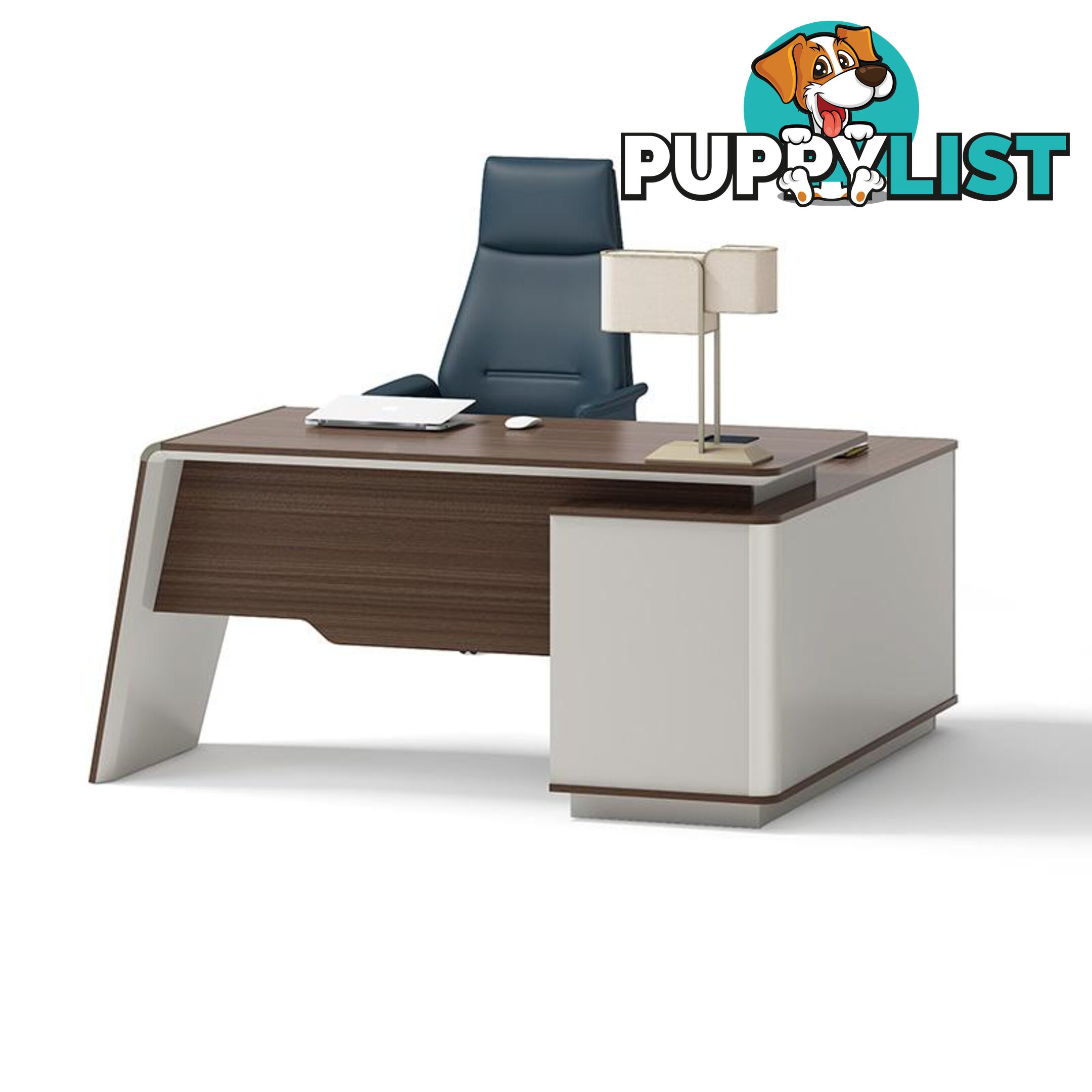 ANDERS Executive Desk Reversible Return 1.4M - Australian Gold Oak & Beige - DF-TIAN-D0414 - 9334719011196