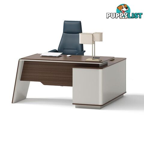 ANDERS Executive Desk Reversible Return 1.4M - Australian Gold Oak & Beige - DF-TIAN-D0414 - 9334719011196