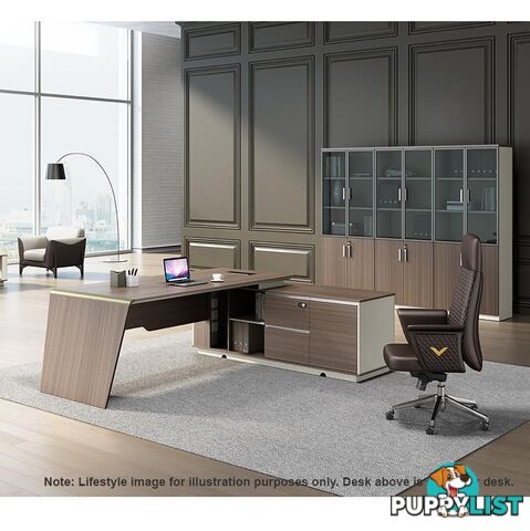 ANDERS Executive Desk Reversible Return 1.4M - Australian Gold Oak & Beige - DF-TIAN-D0414 - 9334719011196