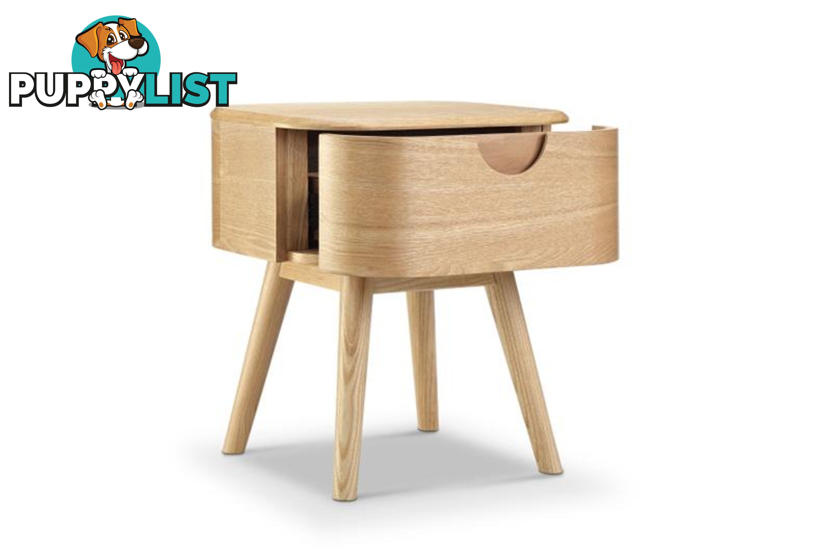 AKINO Bedside Table 45.5cm - Natural Ash Veneer - HL-MK5468 - 9334719002781