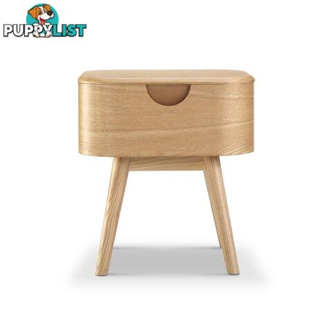 AKINO Bedside Table 45.5cm - Natural Ash Veneer - HL-MK5468 - 9334719002781