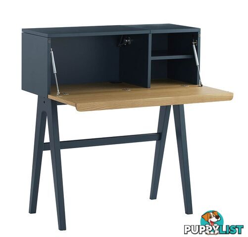 VALEN Study Desk 96cm - Blue Space & Oak - 123004 - 9334719004563