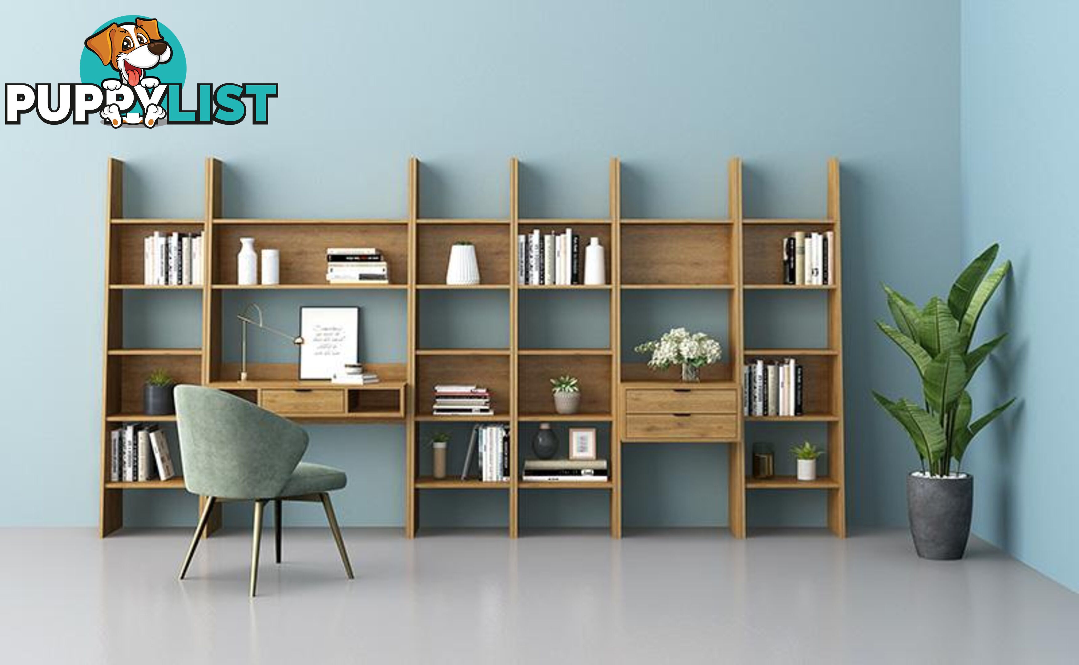 BERLAI Bookshelf Display Unit 60cm - Natural - AS-BER102B - 9334719010878