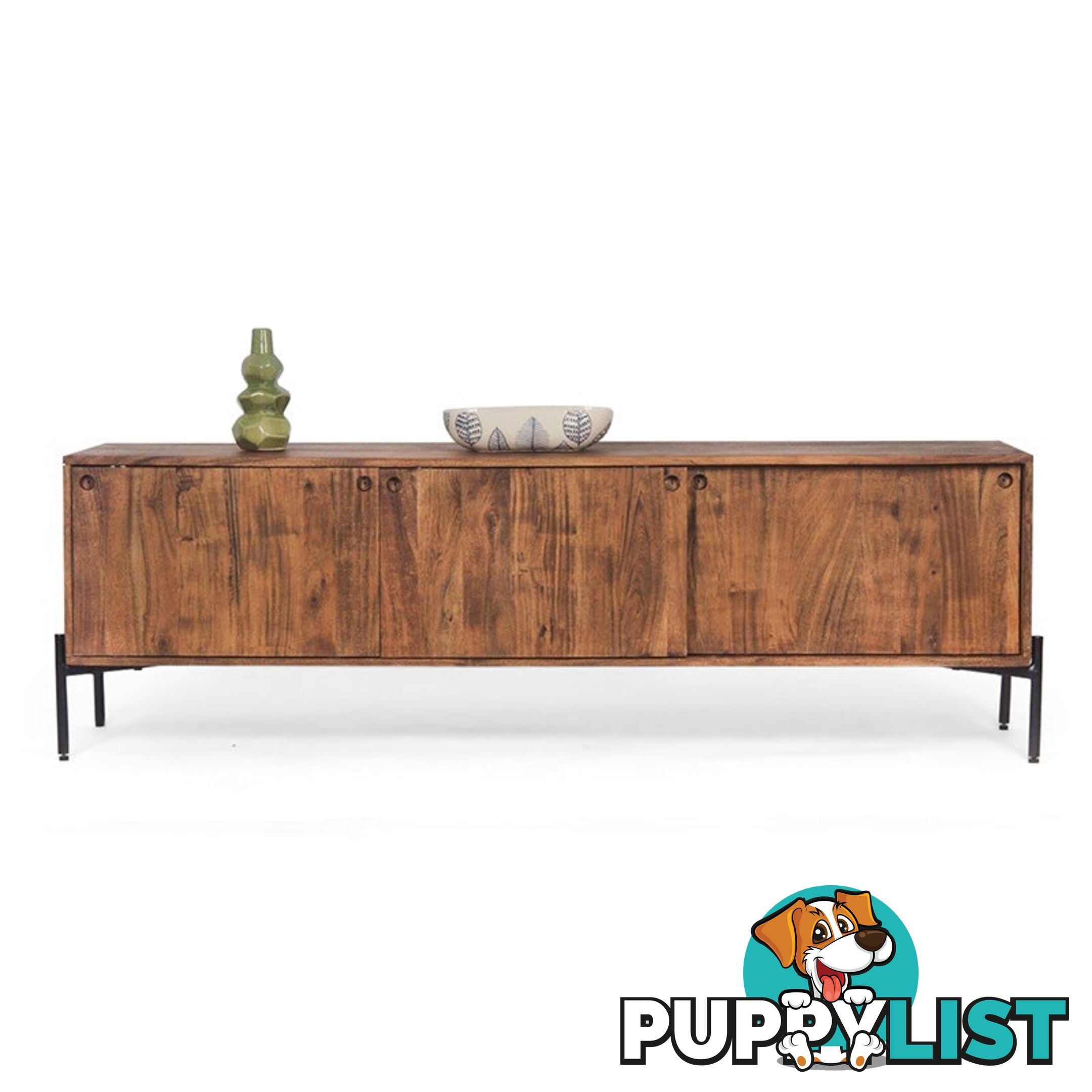 TRUDY TV Entertainment Unit -160cm Solid Acacia Wood - LX-2105 - 9334719011936