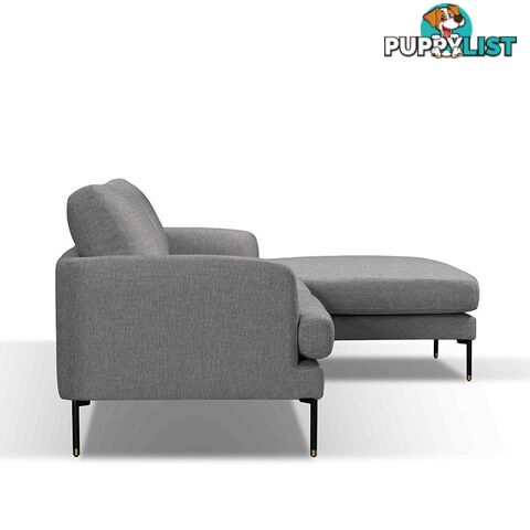 TIANA 3 Seater Sofa With Right Chaise - Grey - HD-2188-R - 9334719004587