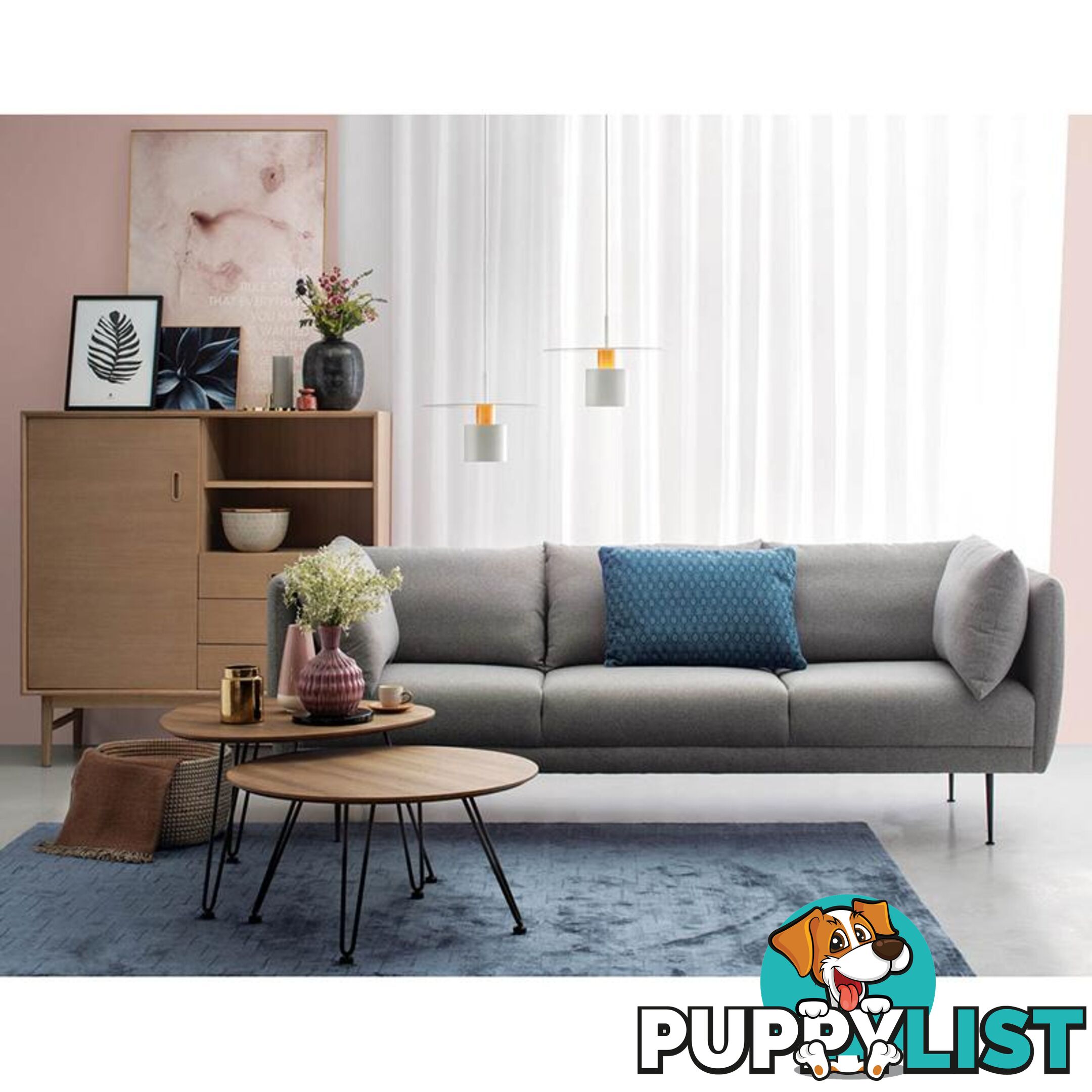 SUPRA 3 Seater Sofa - Pale SIlver - 233123 - 9334719006871