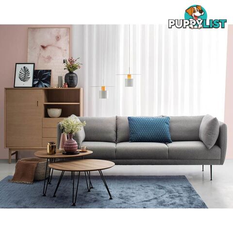 SUPRA 3 Seater Sofa - Pale SIlver - 233123 - 9334719006871