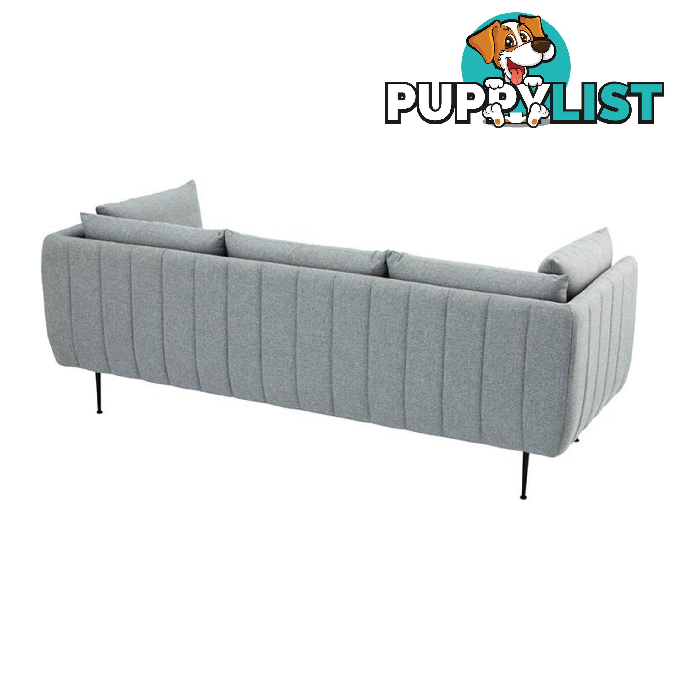 SUPRA 3 Seater Sofa - Pale SIlver - 233123 - 9334719006871