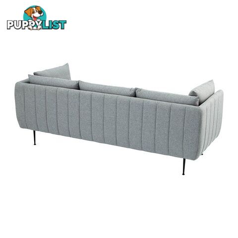 SUPRA 3 Seater Sofa - Pale SIlver - 233123 - 9334719006871