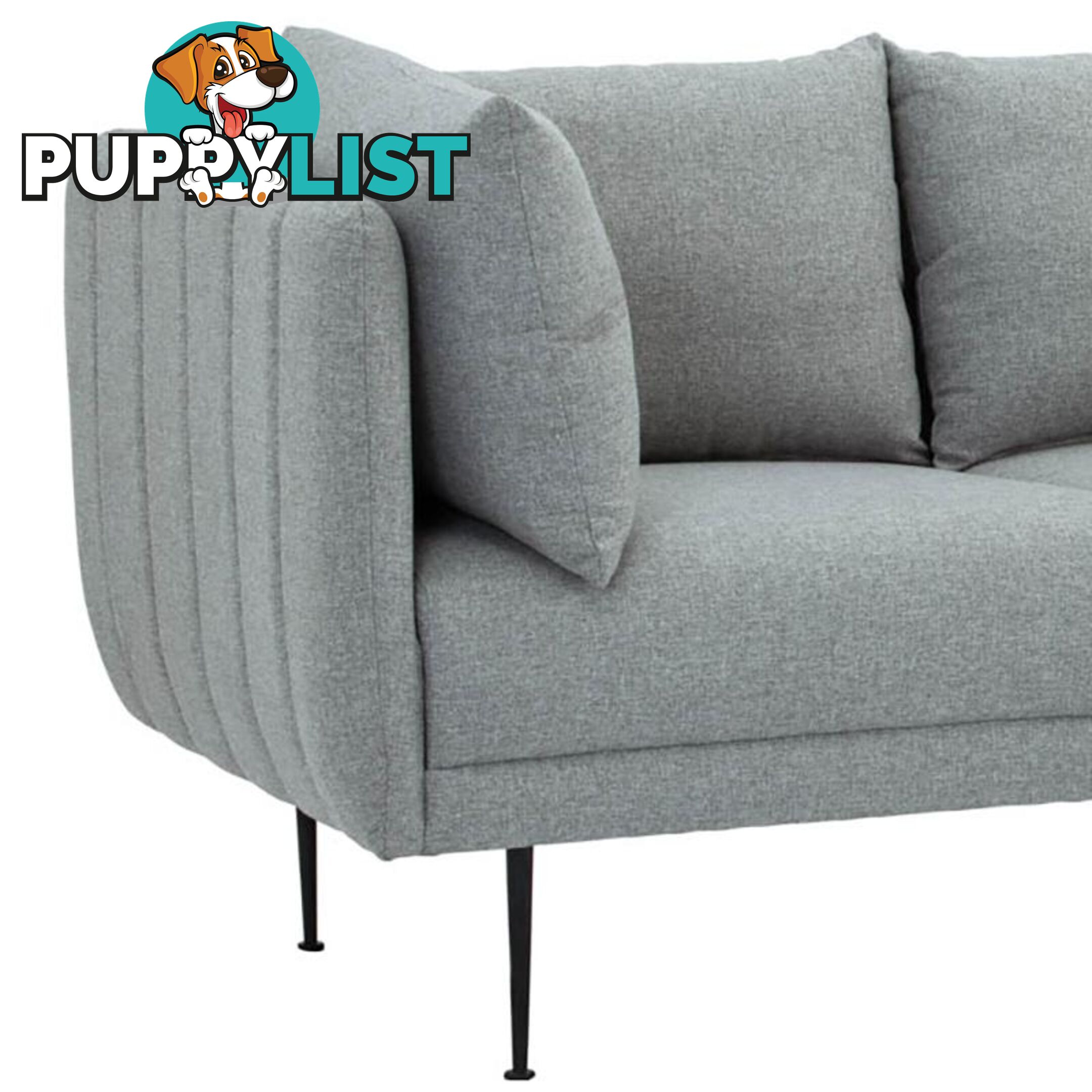 SUPRA 3 Seater Sofa - Pale SIlver - 233123 - 9334719006871