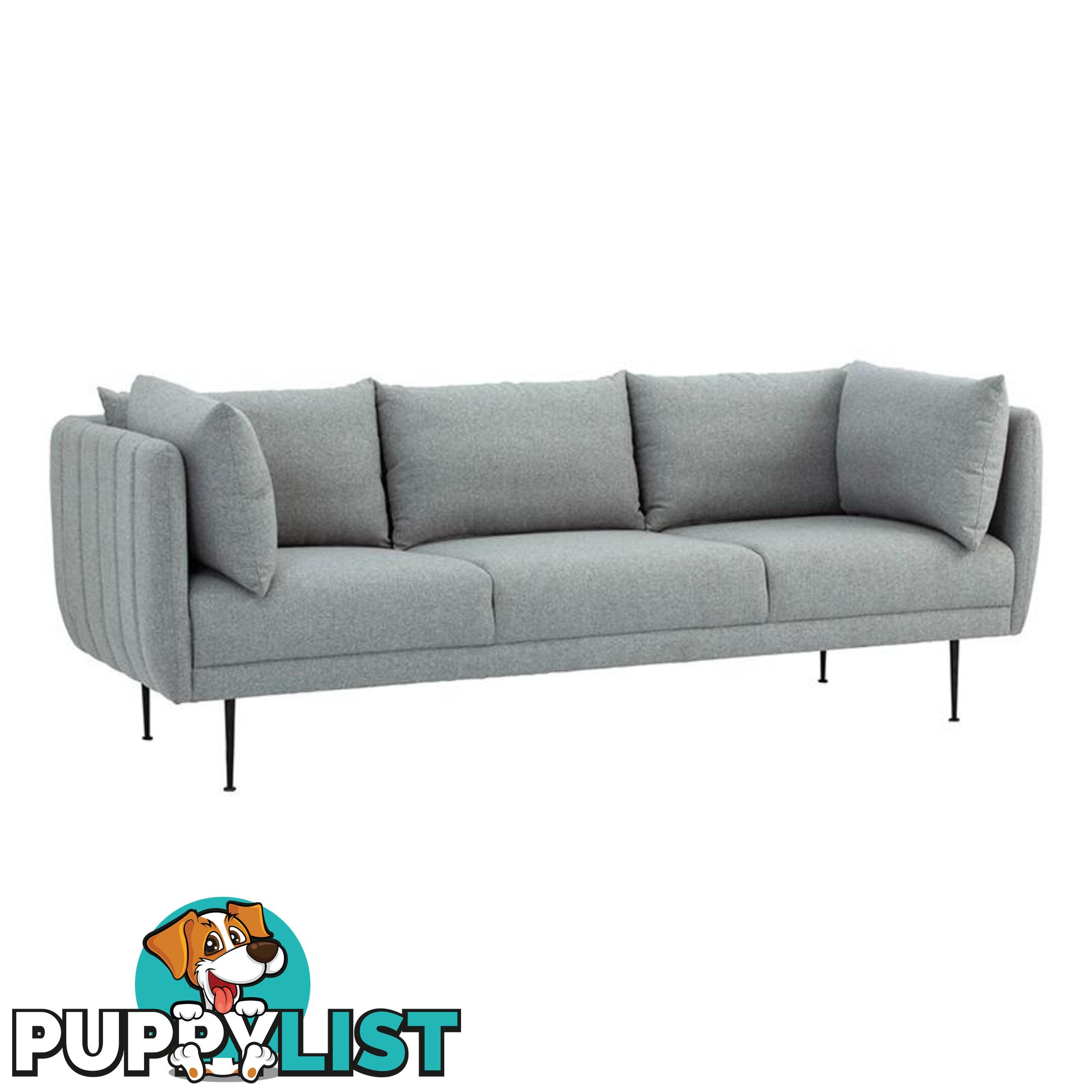 SUPRA 3 Seater Sofa - Pale SIlver - 233123 - 9334719006871