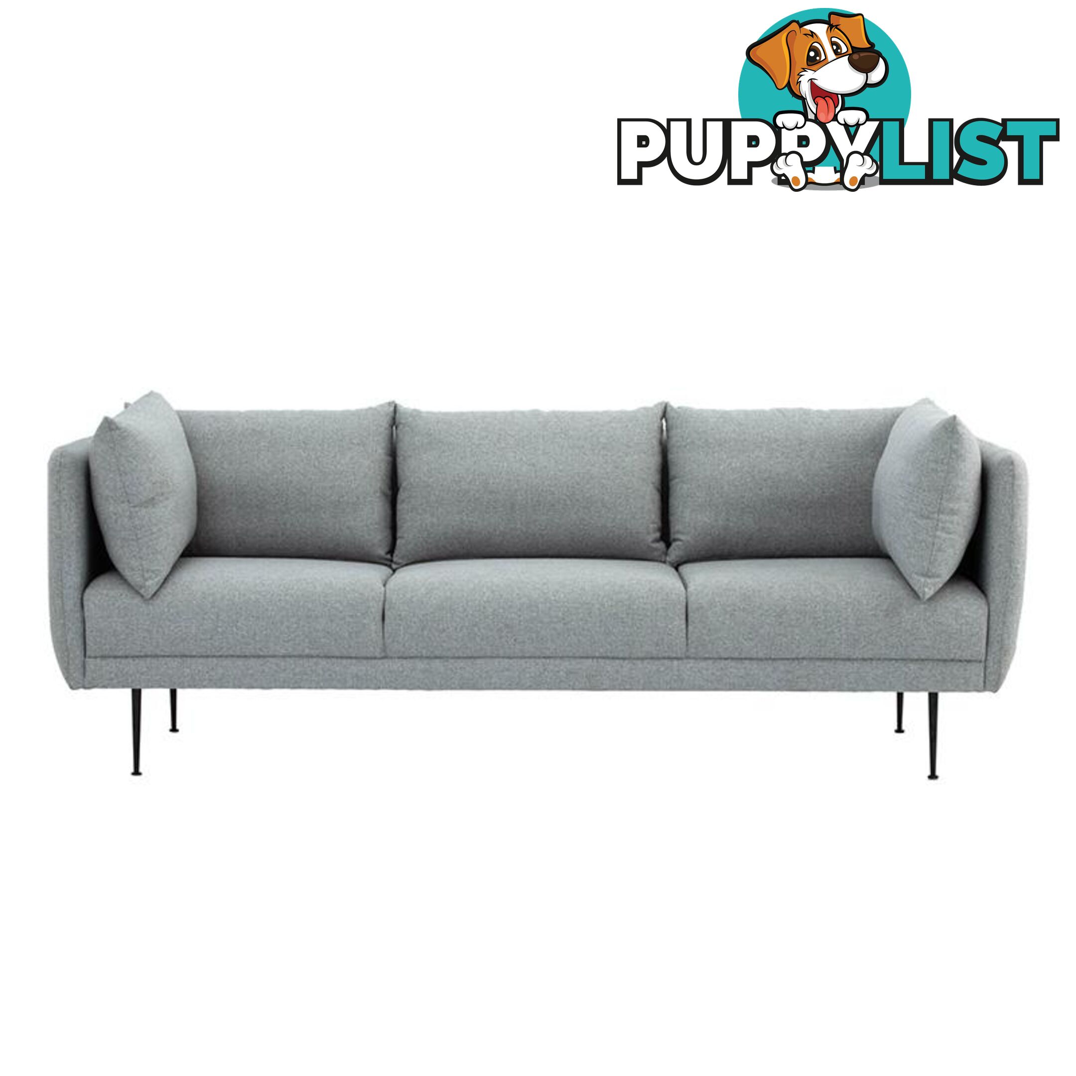 SUPRA 3 Seater Sofa - Pale SIlver - 233123 - 9334719006871