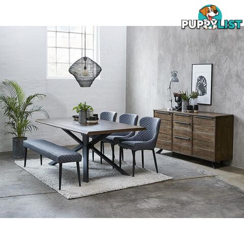 DANYA Bench Seat 160cm - Grey - 39910008 - 5704745079769