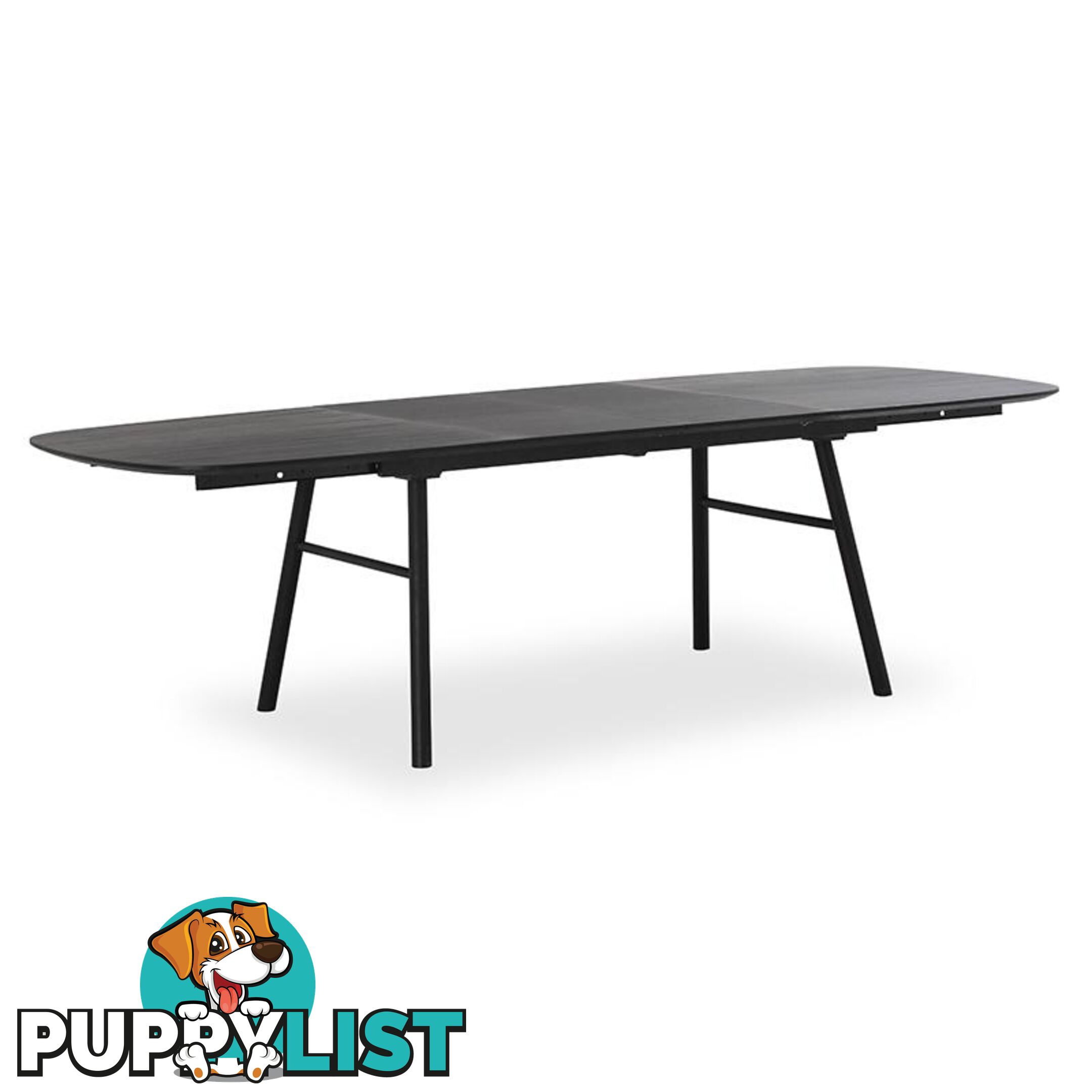 GOSTA Extendable Dining Table 1.8-2.7m - Black - DI-J3525 - 9334719001708