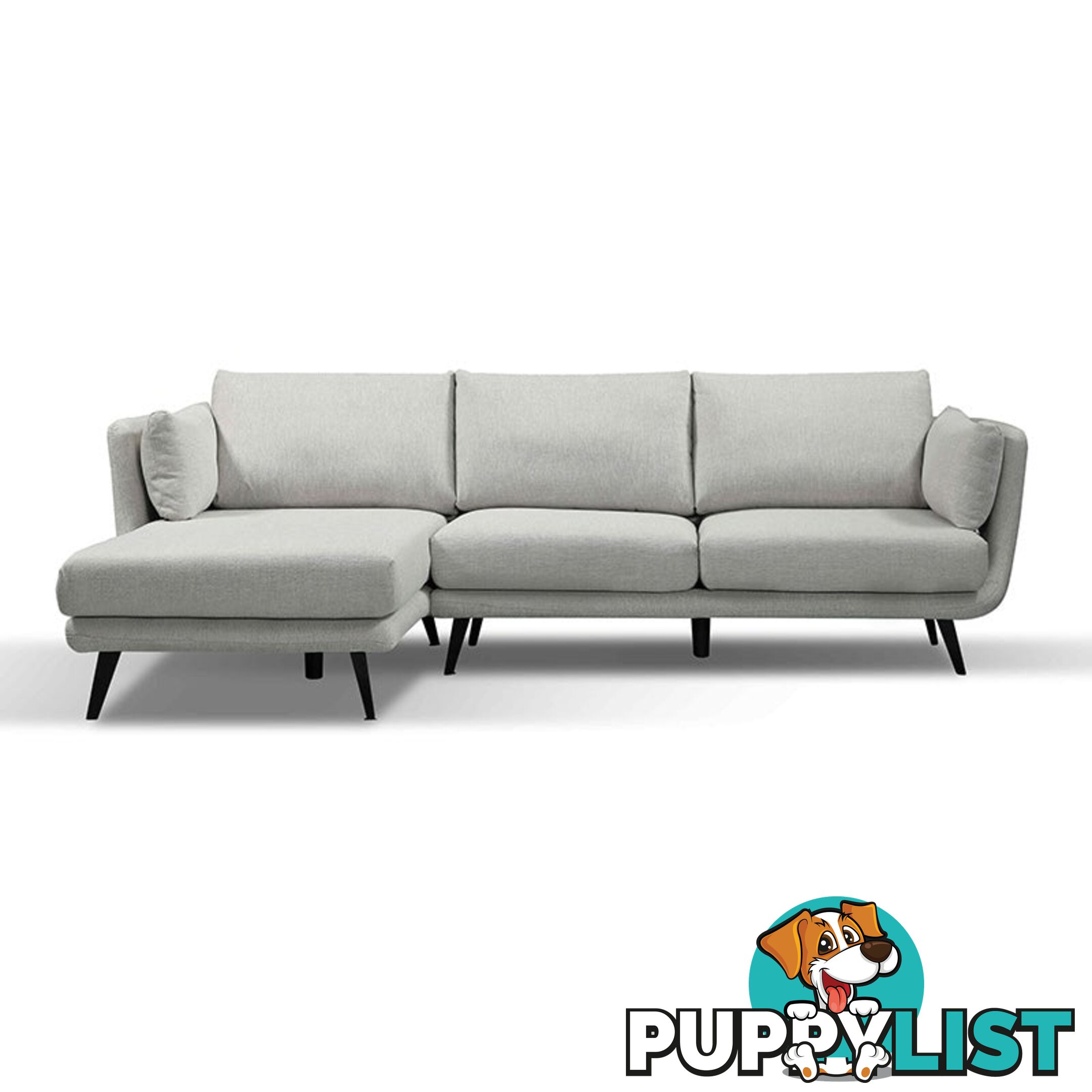 RANNI 3 Seater Sofa With Left Chaise - Warm Grey - HD-9551-L - 9334719001081