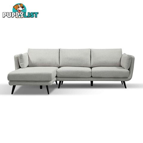 RANNI 3 Seater Sofa With Left Chaise - Warm Grey - HD-9551-L - 9334719001081