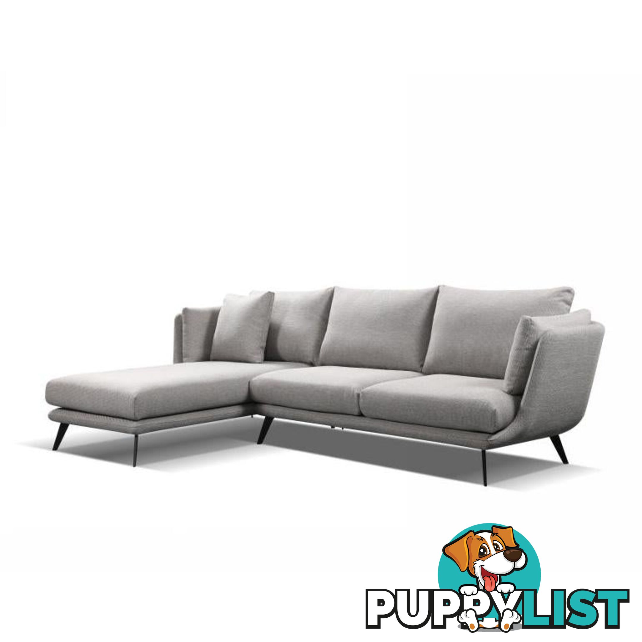 RANNI 3 Seater Sofa With Left Chaise - Warm Grey - HD-9551-L - 9334719001081