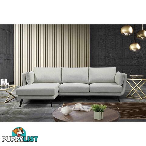 RANNI 3 Seater Sofa With Left Chaise - Warm Grey - HD-9551-L - 9334719001081