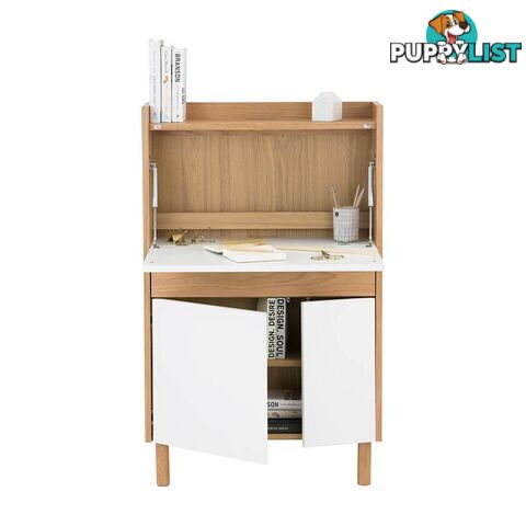 BARTON Study Desk 71cm - Natural & White - 122001 - 9334719000275