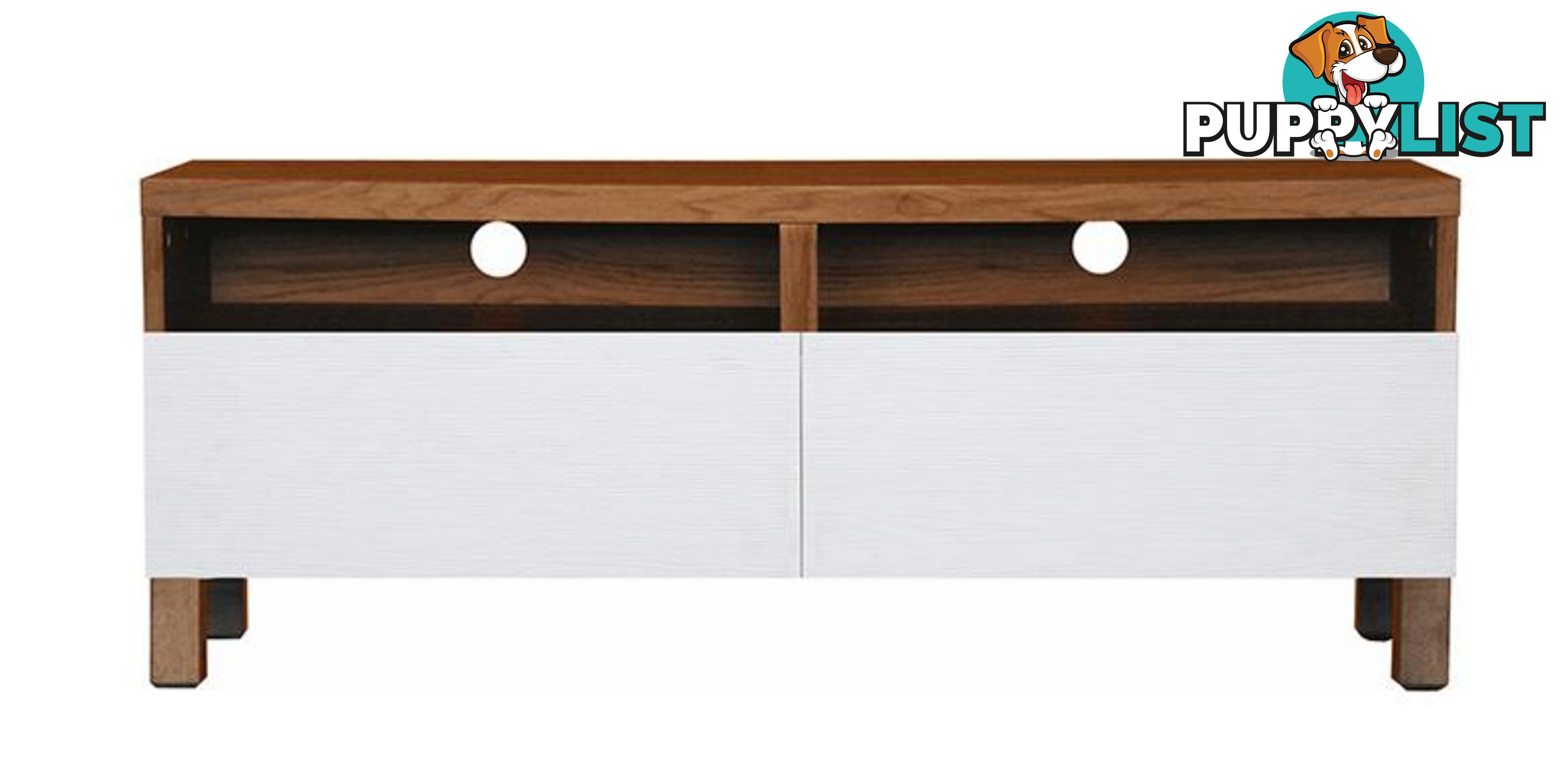 Gordy TV Unit - 120cm - Cocoa + White - 334002 - 9334719008745