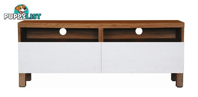 Gordy TV Unit - 120cm - Cocoa + White - 334002 - 9334719008745