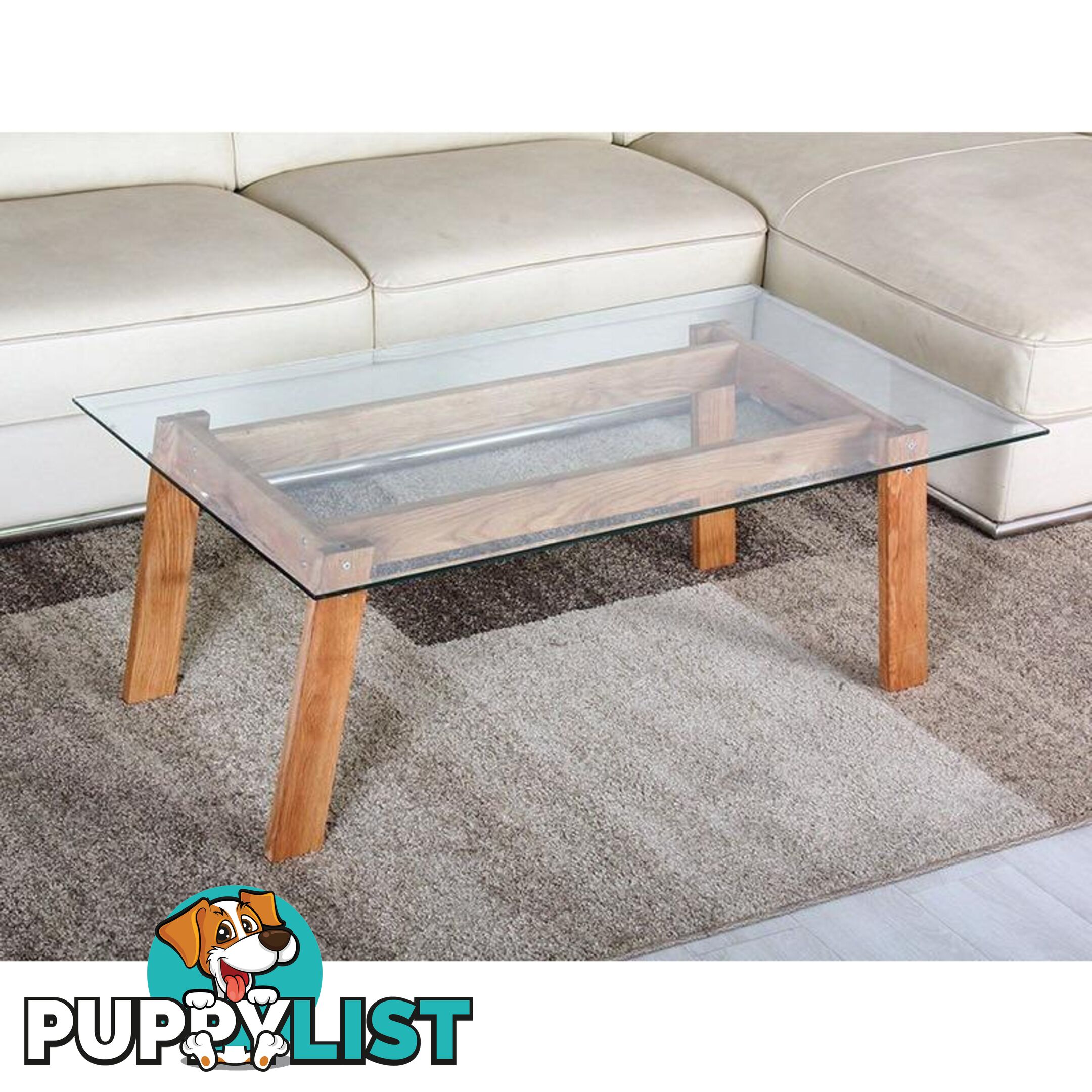 MARVEL Glass and Wood Coffee Table - UCT4031 - 9334719007380