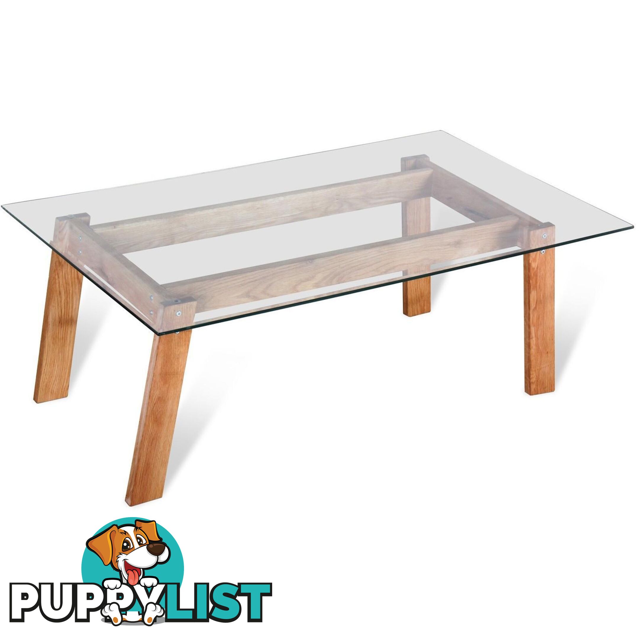 MARVEL Glass and Wood Coffee Table - UCT4031 - 9334719007380