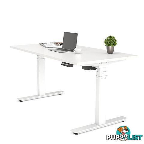 AGILE PRO Electric 2 Column Sit Standing Desk - 1200mm to 1800mm - Oak & White - OG_AGE2SSD146