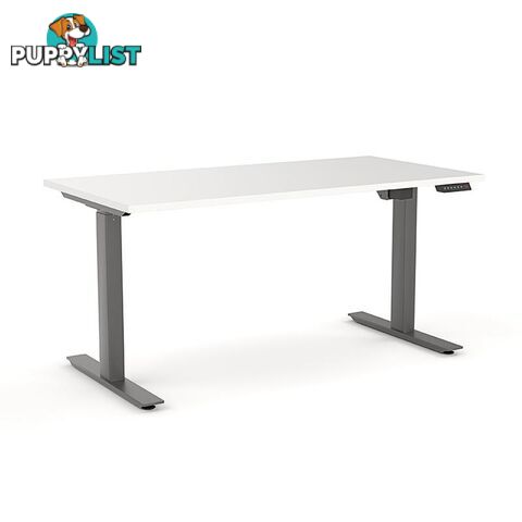 AGILE PRO Electric 2 Column Sit Standing Desk - 1200mm to 1800mm - Oak & White - OG_AGE2SSD146