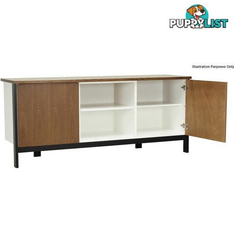 JARVY Sideboard 186cm - Natural & Grey - JARVY_SB135-130-102 - 9334719002576