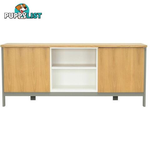 JARVY Sideboard 186cm - Natural & Grey - JARVY_SB135-130-102 - 9334719002576