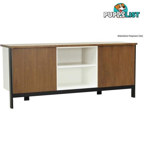 JARVY Sideboard 186cm - Natural & Grey - JARVY_SB135-130-102 - 9334719002576