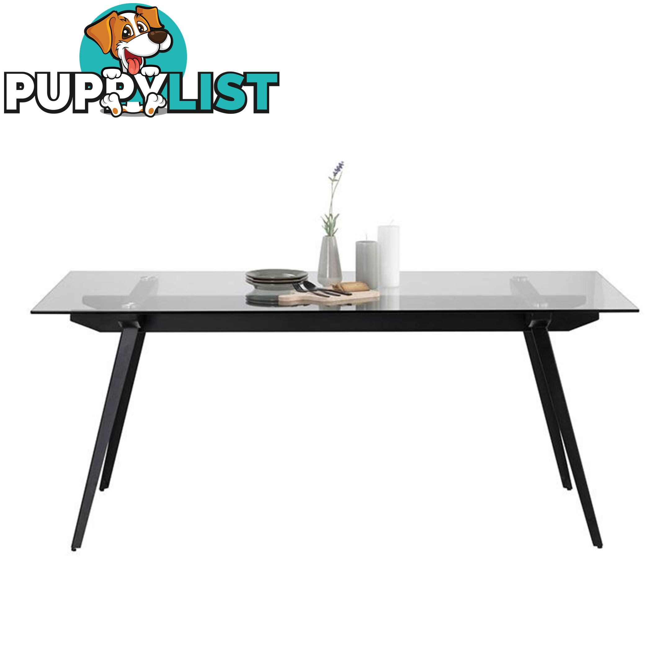 ARCHIE Glass Dining Table 180cm - 146054 - 9334719000695