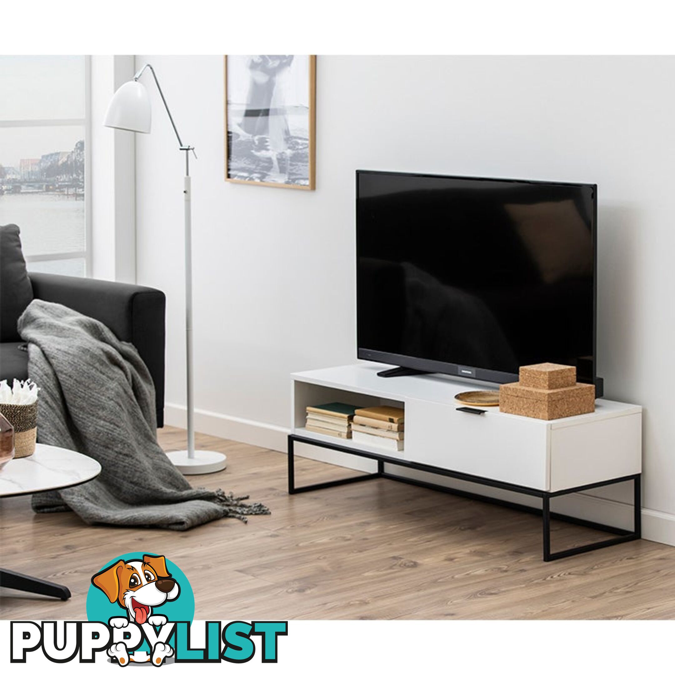 SVANA TV Entertainment Unit - 120cm - White - AC-0000087972 - 5713941089212