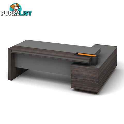 RADDIX Executive Desk with Left Return 2.2M - Dark Brown - DF-FF-D0122L - 9334719003313