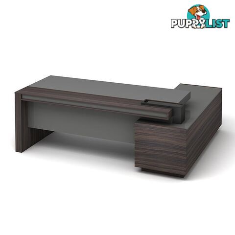 RADDIX Executive Desk with Left Return 2.2M - Dark Brown - DF-FF-D0122L - 9334719003313