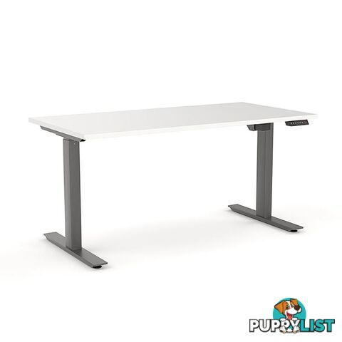 AGILE PRO Electric 2 Column Sit Standing Desk - 1200mm to 1800mm - Oak & White - OG_AGE2SSD158