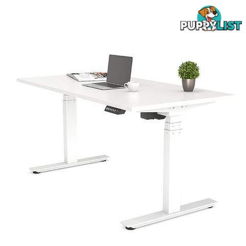 AGILE PRO Electric 2 Column Sit Standing Desk - 1200mm to 1800mm - Oak & White - OG_AGE2SSD158