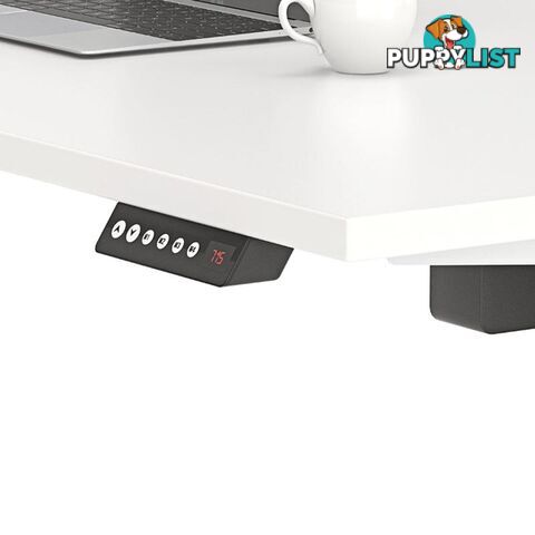 AGILE PRO Electric 2 Column Sit Standing Desk - 1200mm to 1800mm - Oak & White - OG_AGE2SSD158