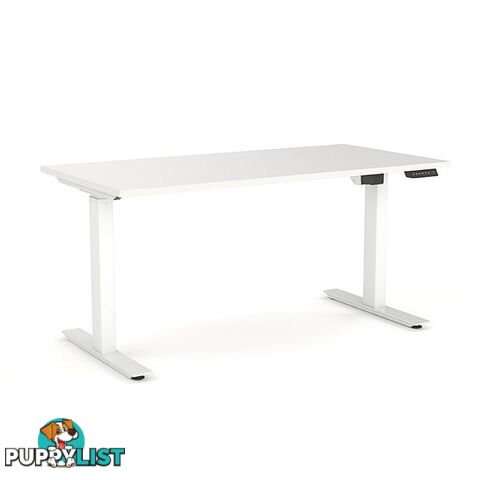 AGILE PRO Electric 2 Column Sit Standing Desk - 1200mm to 1800mm - Oak & White - OG_AGE2SSD158