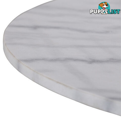 MARMOR Marble Dining Table 110cm - White & Black - 143009 - 9334719000640