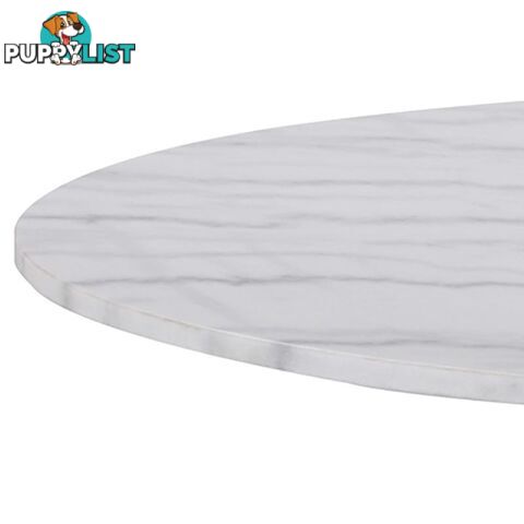 MARMOR Marble Dining Table 110cm - White & Black - 143009 - 9334719000640