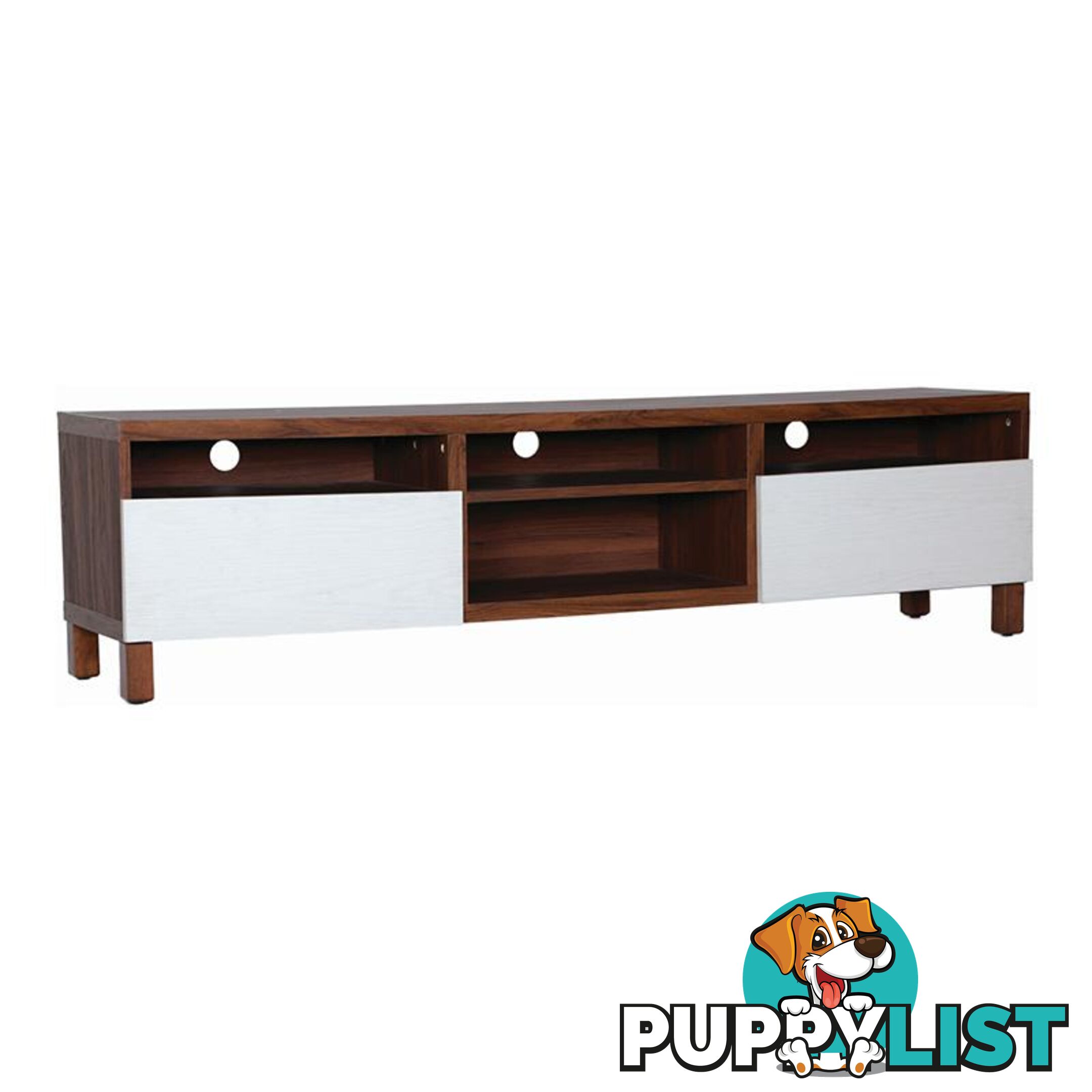 Gordy TV Unit - 180cm - Cocoa + White - 336002 - 9334719008851