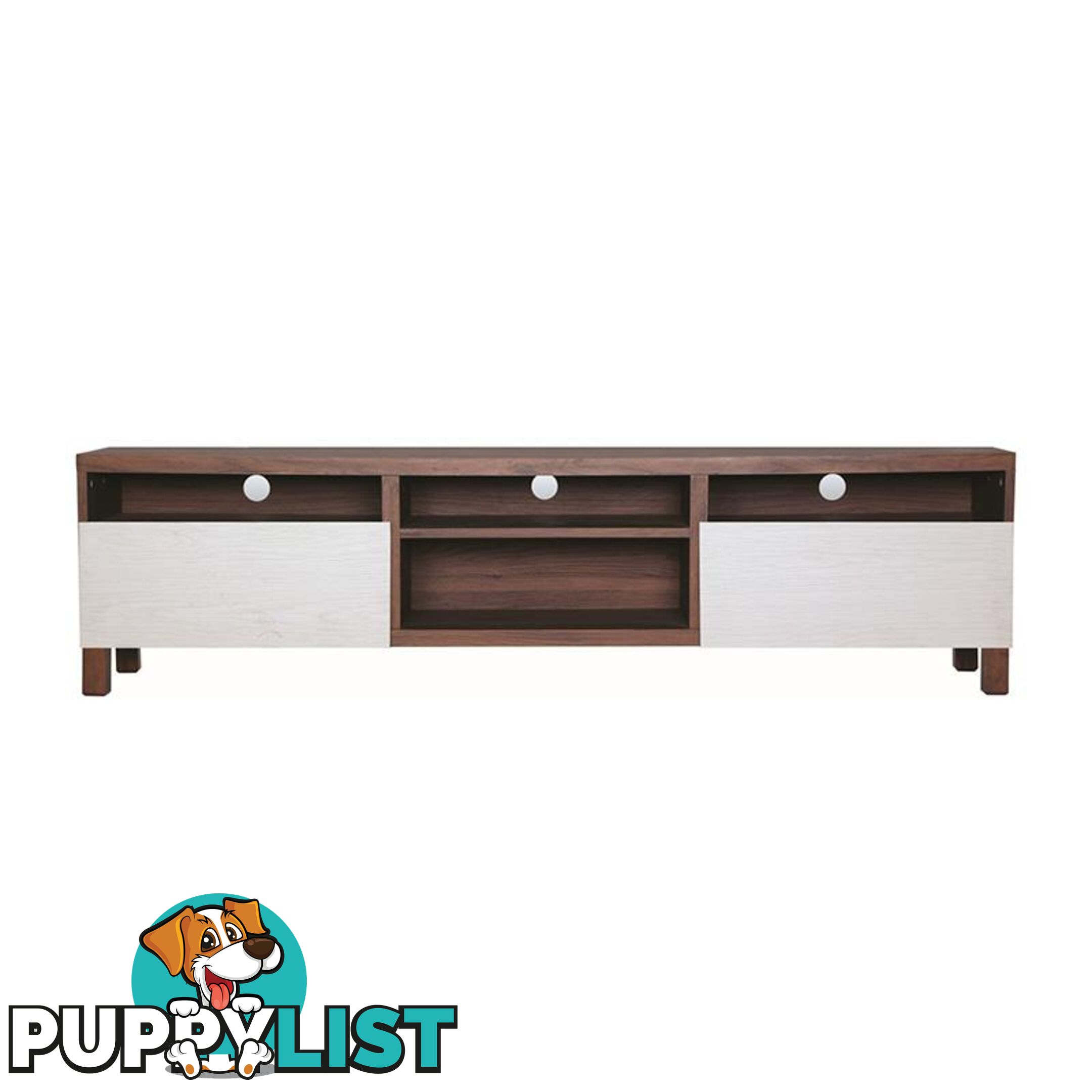 Gordy TV Unit - 180cm - Cocoa + White - 336002 - 9334719008851