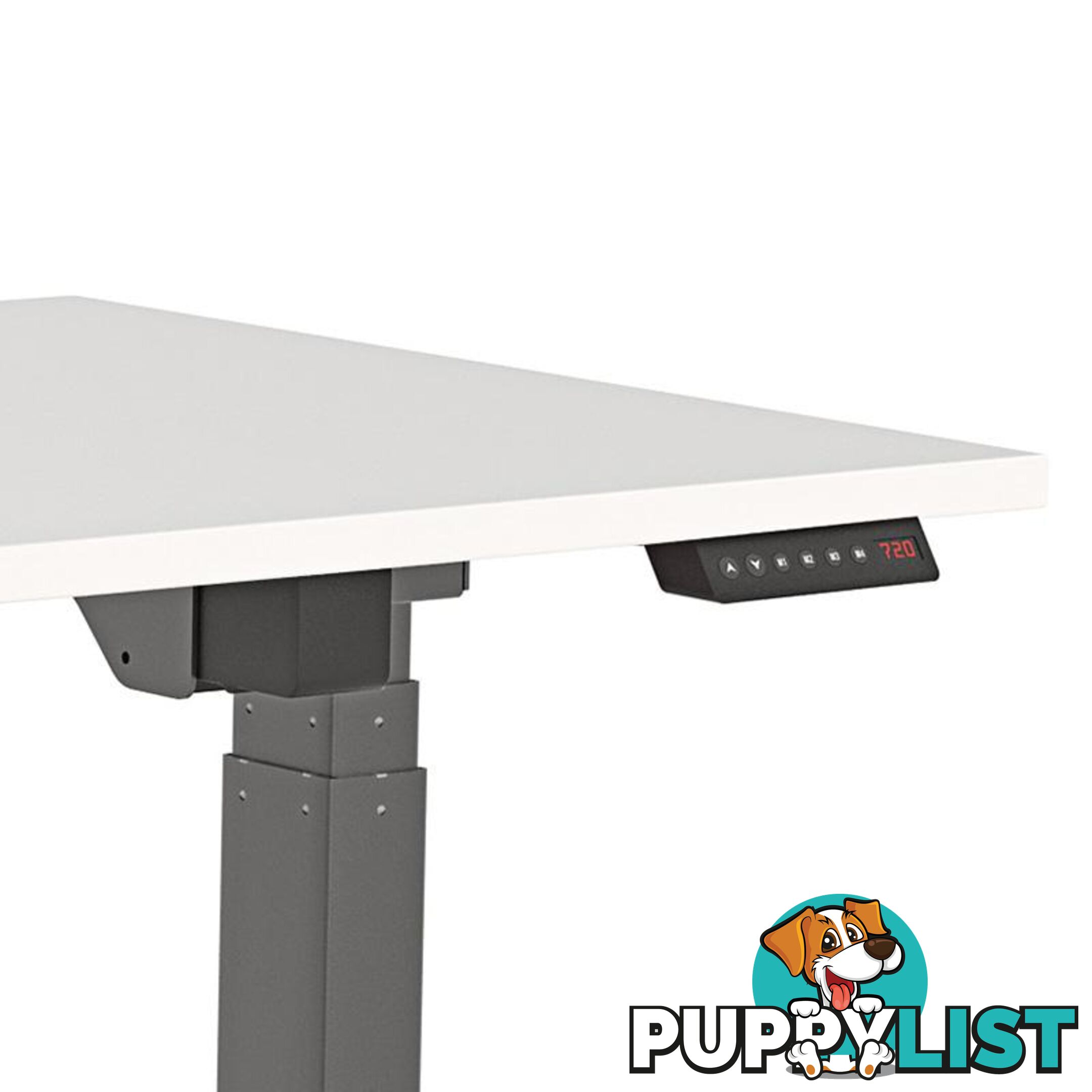 AGILE PRO Electric 2 Column Sit Standing Desk - 1200mm to 1800mm - White & White - OG_AGE2SSD131